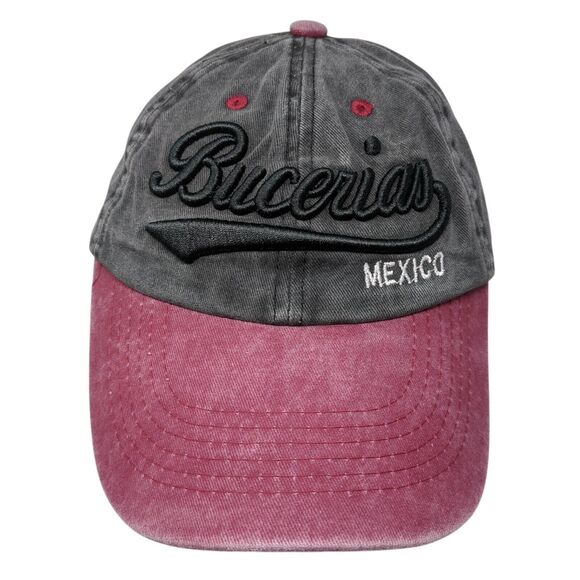 Bucerias Mexico Slideback Hat Multi OSFA Embroidered Colorblock 6 Panel - Picture 1 of 7